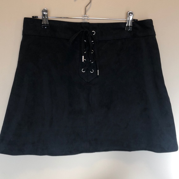 Black Suede Skirt - Picture 2 of 5
